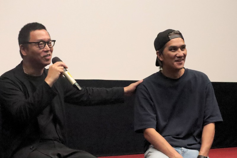 圖1:電影《深度安靜》導演沈可尚(左)、演員馬志翔出席映後座談。